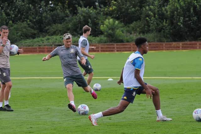 Leeds United training at Thorp Arch earlier this month (Photo: Steve Riding).
