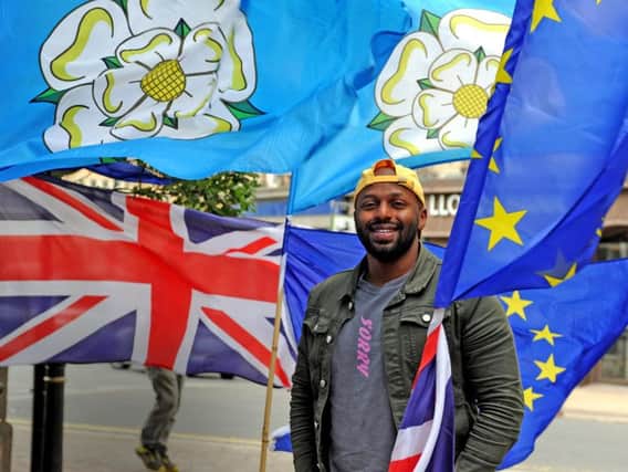 Yorkshire and the Humber MEP Magid Magid during a visit to Harrogate. Pic: Tony Johnson