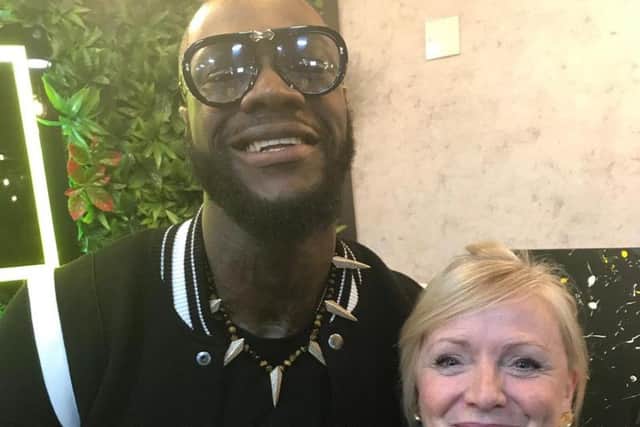 Deontay Wilder and Tracy Brabin MP.