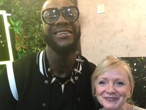 Deontay Wilder and Tracy Brabin MP.