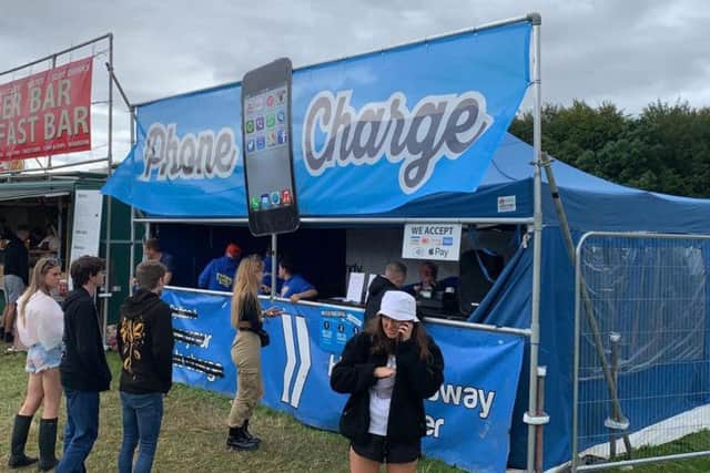 Phone Charge is near Co OP and the main stage