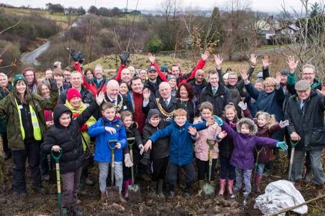 Political leaders including Dan Jarvis joined local children for the planting of the first tree as part of the Northern Forest project.
