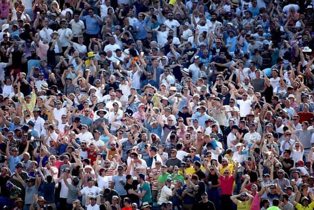Cricket crowds soaking it up.