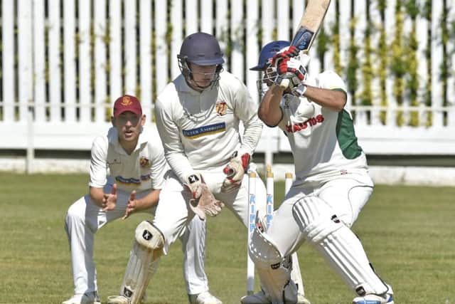 Wrenthorpe wicketkeeper Sam Storr looks on as the bails fly when Irfan Amjad is bowled by Sudara Udfagedara for eight runs. Methley won by eight wickets and are now out of the relegration zone. PIC: Steve Riding
