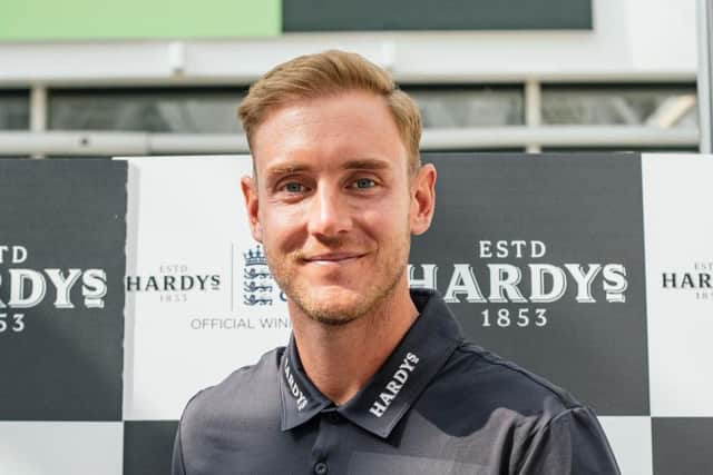 England cricketer Stuart Broad at Asda, Pudsey, Leeds, on Tuesday 27 August 2019, promoting Hardy's wines. Image credit: Susana Micolta at Nexus PR.