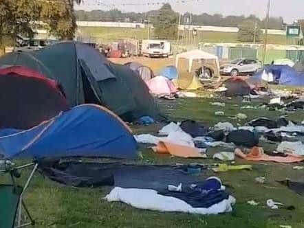 The mess at Leeds Festival after charities had already cleared up for 3 hours