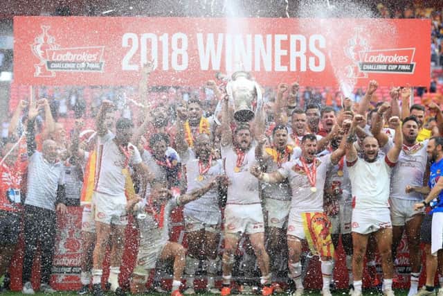 2018 Challenge Cup winners Catalans Dragons.