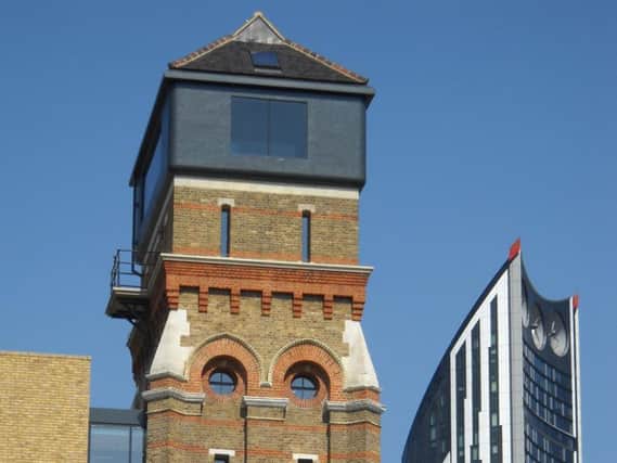 The converted water tower in central London.