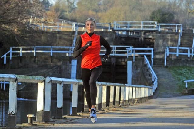 Leeds 800m runner and Commonwealth Games finalist Alex Bell training by the Leeds-Liverpool Canal at Apperley Bridge. PIC: Tony JohnsonJPIMedia