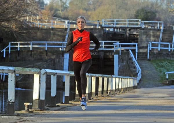 Leeds 800m runner and Commonwealth Games finalist Alex Bell training by the Leeds-Liverpool Canal at Apperley Bridge. PIC: Tony JohnsonJPIMedia