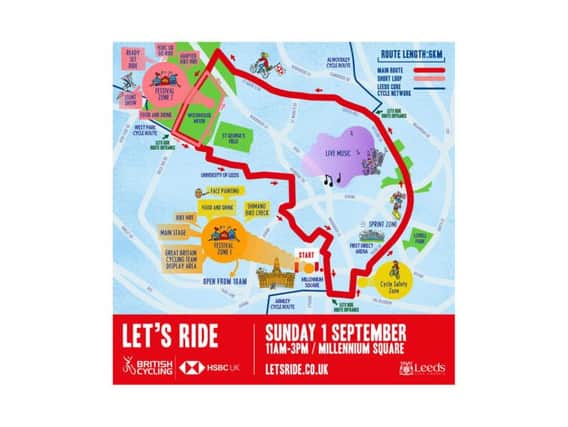 The Let's Ride route map.