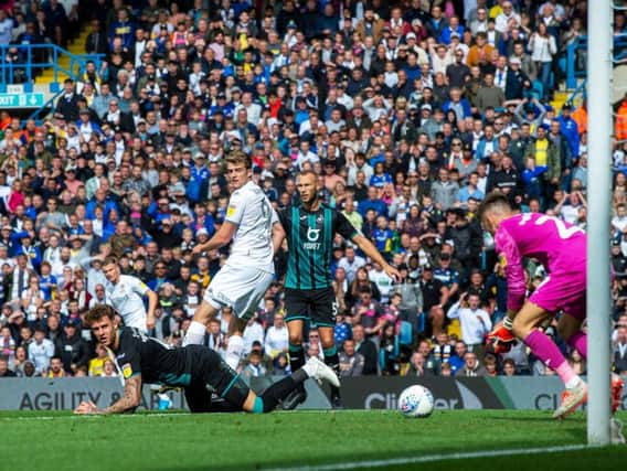 ONE THAT GOT AWAY: Leeds United striker Patrick Bamford looks on as Swansea City survive another Whites chance in Saturday's 1-0 loss at Elland Road. Picture by Bruce Rollinson.