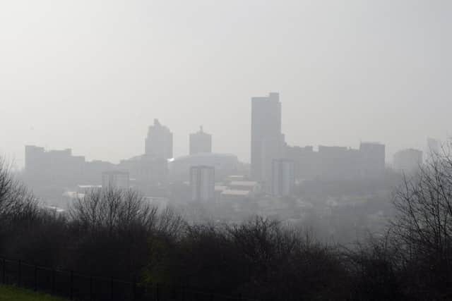 Leeds shrouded in smog. Picture: Glen Minikin/Ross Parry.
