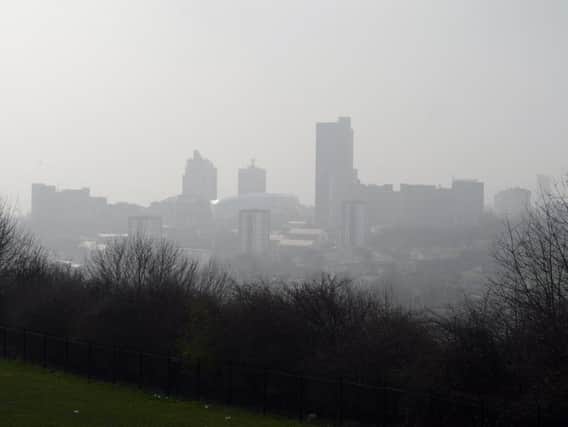 Leeds shrouded in smog. Picture: Glen Minikin/Ross Parry.