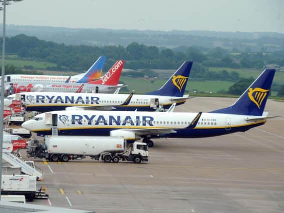 Planes at Leeds Bradford Airport. Picture Tony Johnson.