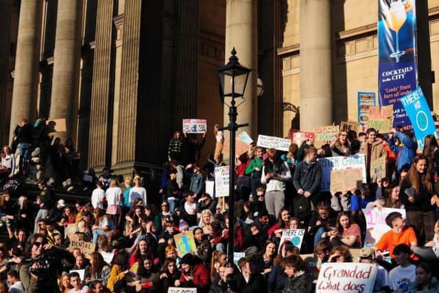 YouthStrike4Climate protest in Leeds earlier this year