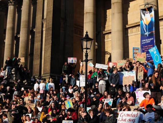 YouthStrike4Climate protest in Leeds earlier this year
