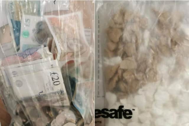 Officers recovered the large amount of crack, heroin and cash from a vehicle in Seacroft (Photo: WYP)