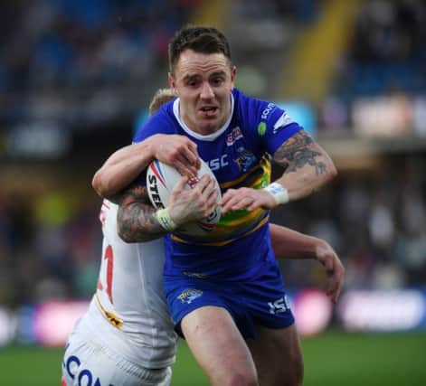 Richie Myler playing in the Leeds Rhinos jersey you can win.