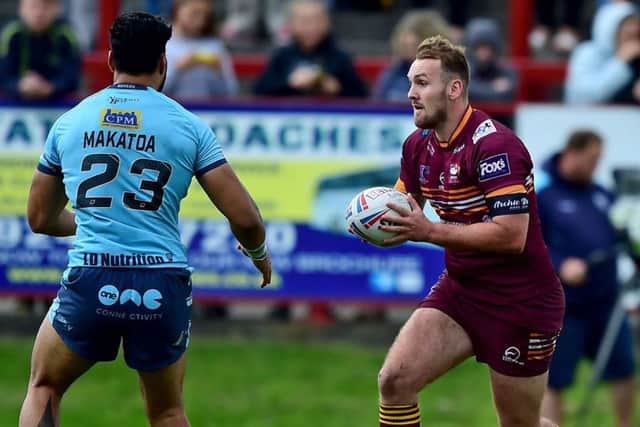 Batley's Adam Gledhill in action against Featherstone last weekend.