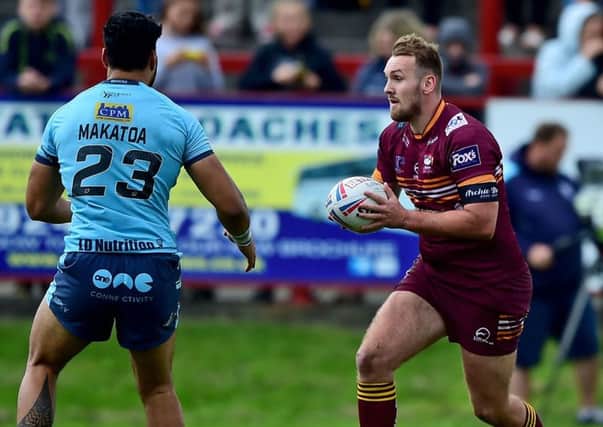 Batley's Adam Gledhill in action against Featherstone last weekend.