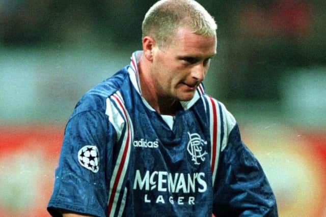Paul Gascoigne in his Rangers days.