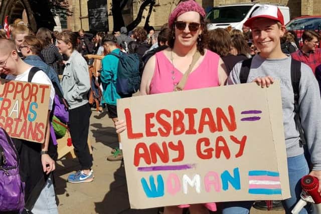 The protest in Leeds city centre