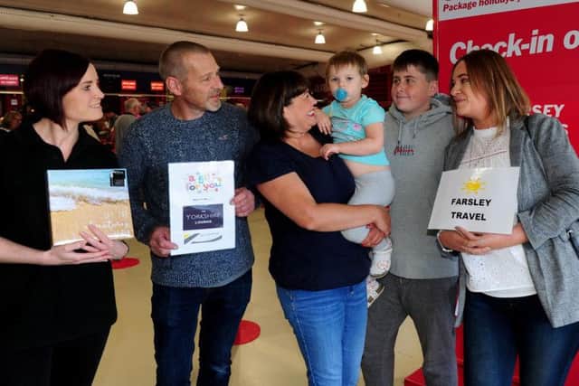 Pictured from the left are Sarah Fenn, Robert Annakin, Caroline Day holding Connie, Elliott Annakin and Laura Fenn (Photo: Simon Hulme)