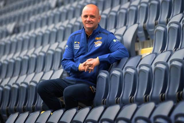 New Leeds Rhinos coach Richard Agar pictured at Emerald Headingley this morning.