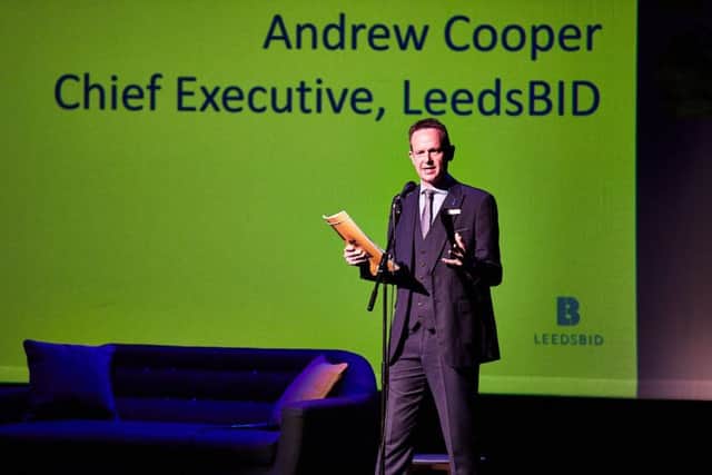 Andrew Cooper, chief executive of LeedsBID, at the launch of its new business plan.