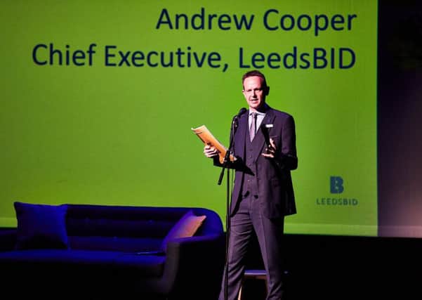Andrew Cooper, chief executive of LeedsBID, at the launch of its new business plan.