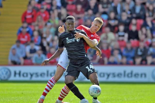 Mads Anderson in action for Barnsley this season