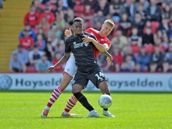 Mads Anderson in action for Barnsley this season