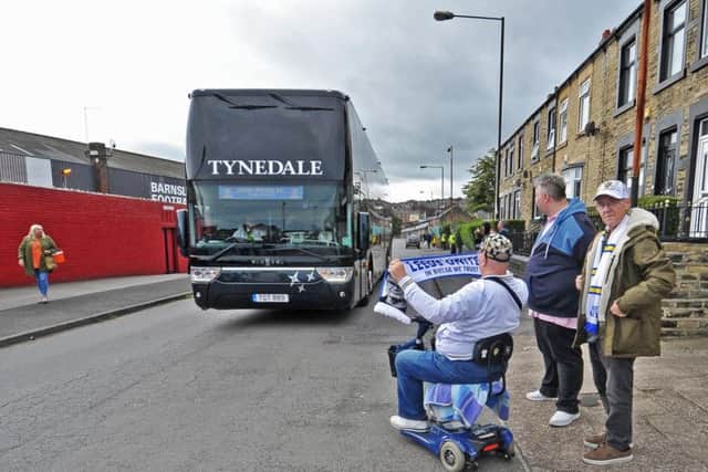 Leeds United arrive at Barnsley.