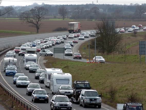 Stock image of traffic on the A64