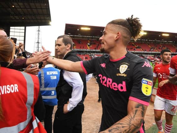Kalvin Phillips starred yet again for Leeds on Sunday, against fellow Leeds United academy graduate Alex Mowatt, pictured right (Pic: Getty)