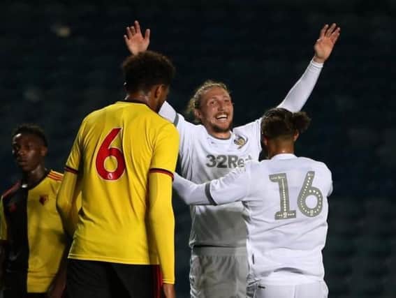 Leeds United defender Luke Ayling scored on his comeback on Monday evening. (Credit: LUFC)