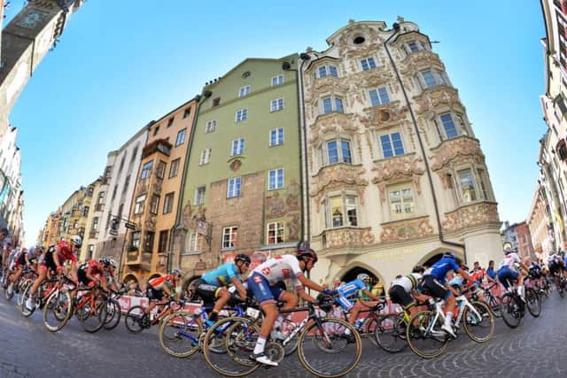 James Shaw in the U23 Mens Race as they pass through old old town of Innsbruck.
28 September 2018. Picture Bruce Rollinson