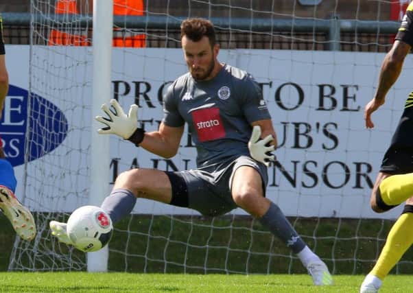 Harrogate Town goalkeeper, James Belshaw. PIC: Harrogate Town FC