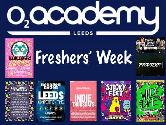 Free food, drinks and fun to celebrate Freshers Week at O2 Academy Leeds