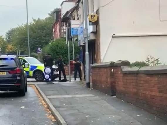 A man was found in possession of a machete in Armley.