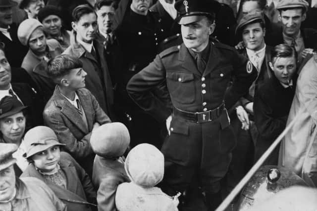Oswald Mosley on Holbeck Moor in September 1936. Picture: YPN
