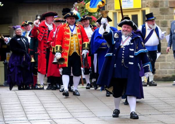 Town Crier Competition at Otley Market Place.