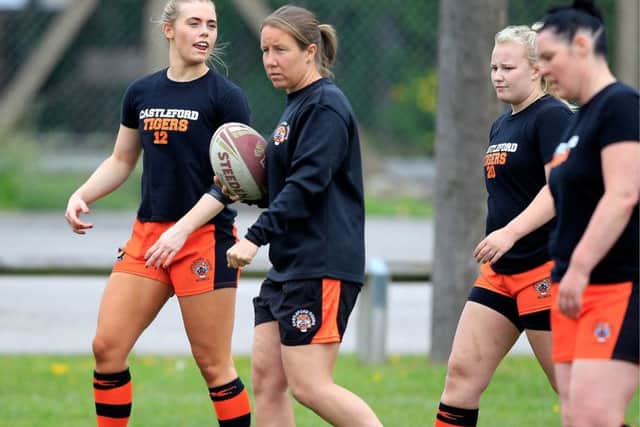 Castleford Tigers women's head coach Lindsay Anfield.
