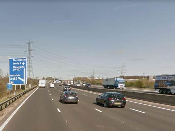 The lorry driver was stopped on the northbound section of the M1, near junction 41.