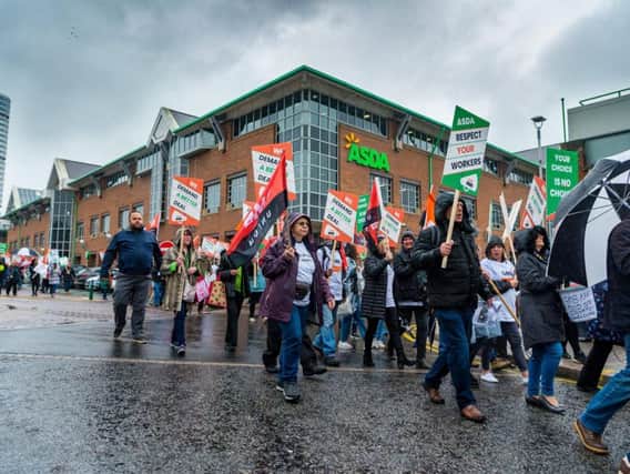 Asda head office targeted by demonstrations.