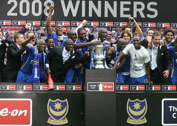 2008 FA Cup winners Portsmouth travel to Harrogate Town in the first round next month.