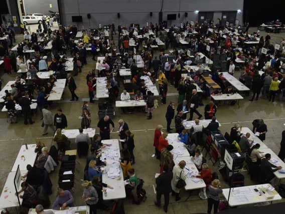 An election count is held at the First Direct Arena. Pics: Steve Riding