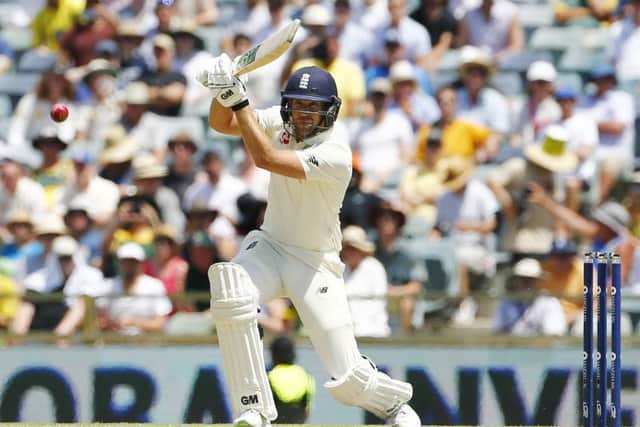 England's Dawid Malan drives through the covers on his way to 140 in the third Test against Australia at the WACA during the 2017-18 Ashes Test series. Picture: Jason O'Brien/PA
