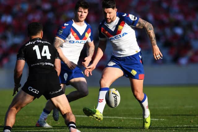 Gareth Widdop: In first Test action.